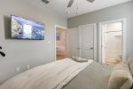Master bedroom with 55 streaming tv